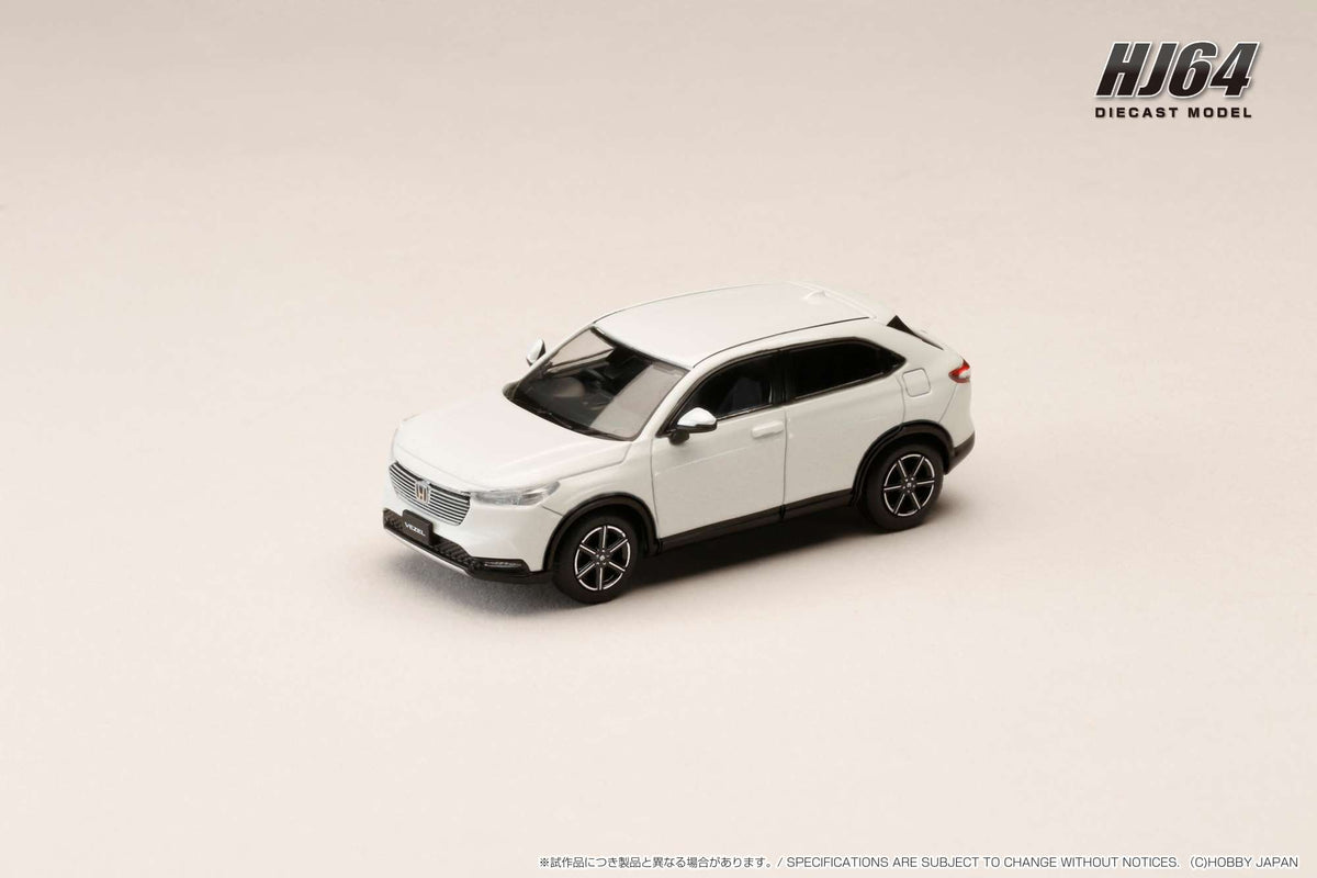 [HOBBY JAPAN] 1:64 Honda Vezel e:HEV X / HR-V Platinum White Pearl - Toy Space Diecast Online Store Singapore