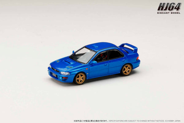 [HOBBY JAPAN] 1:64 Subaru Impreza WRX Type RA STI Ver.IV V-Limited 1998 Sonic Blue Mica