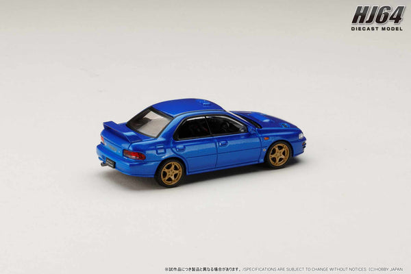 [HOBBY JAPAN] 1:64 Subaru Impreza WRX Type RA STI Ver.IV V-Limited 1998 Sonic Blue Mica
