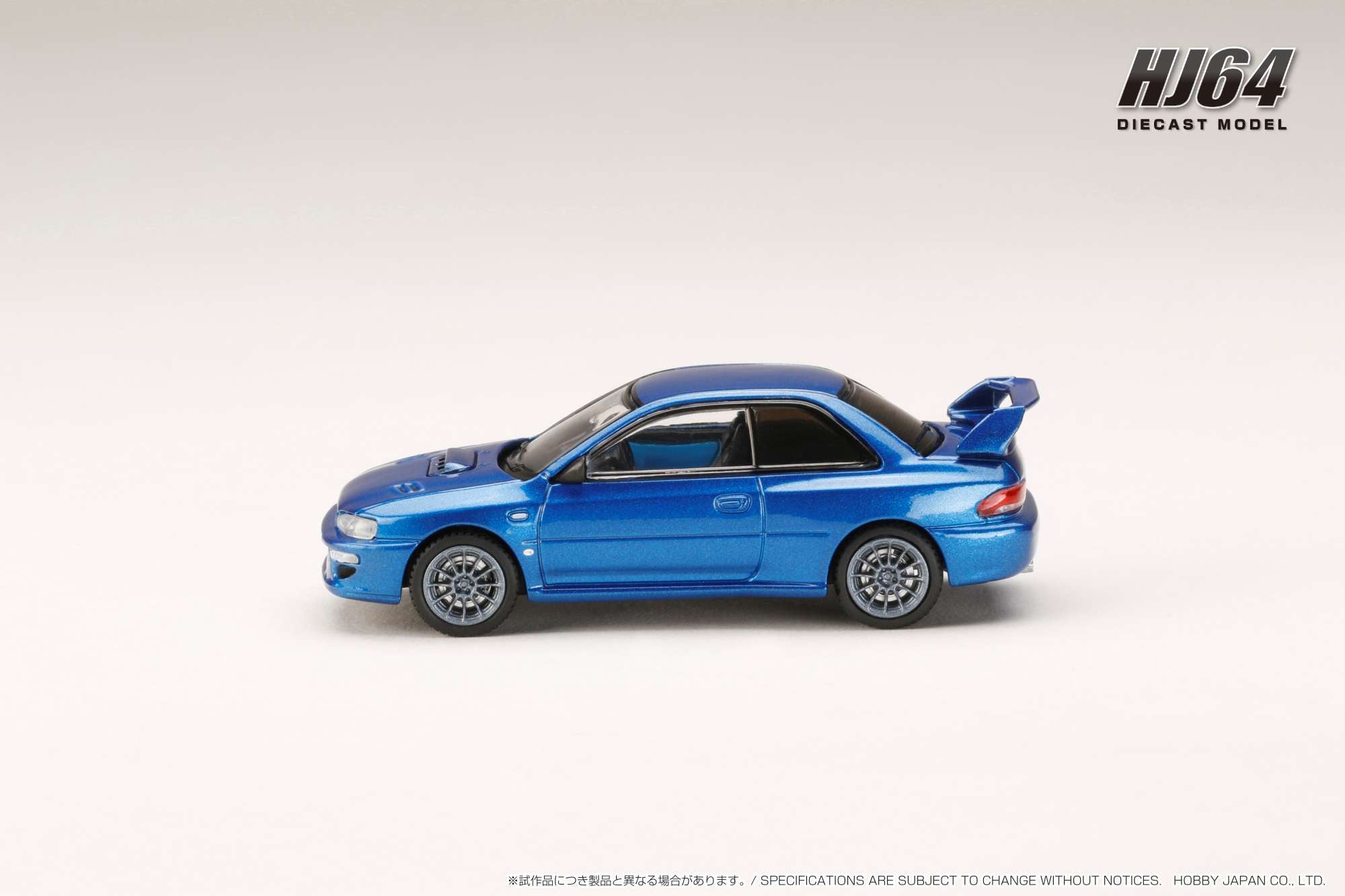Hobby Japan 1/64 Subaru Impreza 22B STI Version (GC8改) / Euro Customized Version - Sonic Blue Mica