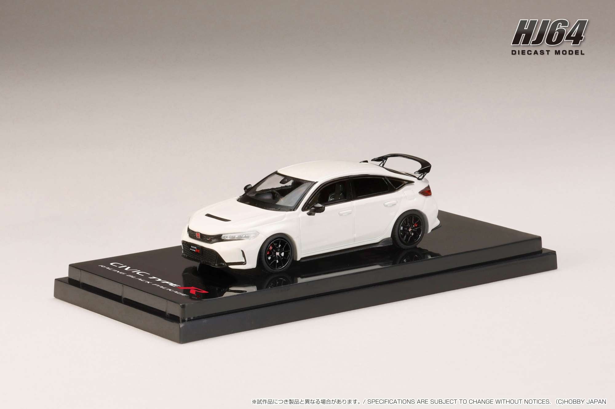 [HOBBY JAPAN] 1:64 Honda Civic Type R (FL5) Racing Black Package 2025 Championship White