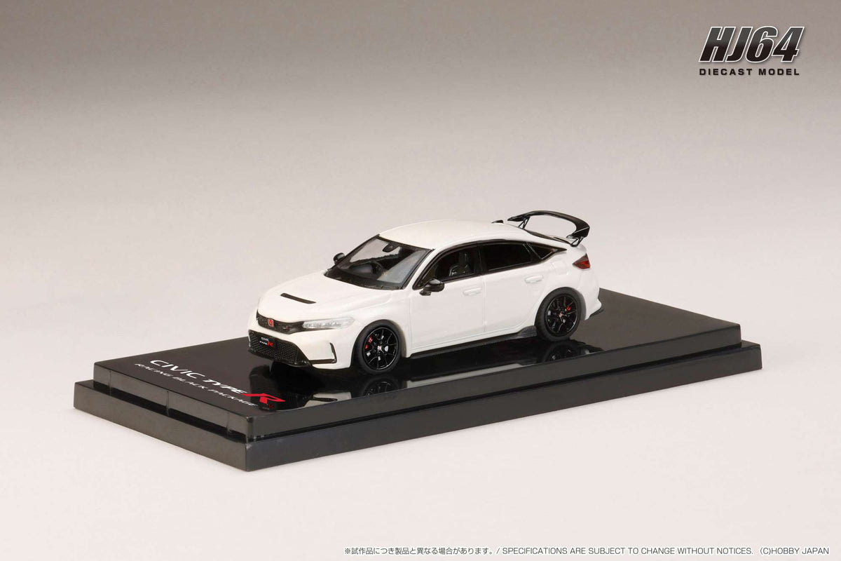 [HOBBY JAPAN] 1:64 Honda Civic Type R (FL5) Racing Black Package 2025 Championship White - Toy Space Diecast Online Store Singapore