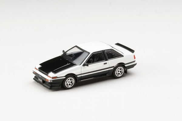 [HOBBY JAPAN] 1:64 Toyota Sprinter Trueno AE86 2 Door Late Version JDM Style Carbon Bonnet White/Black