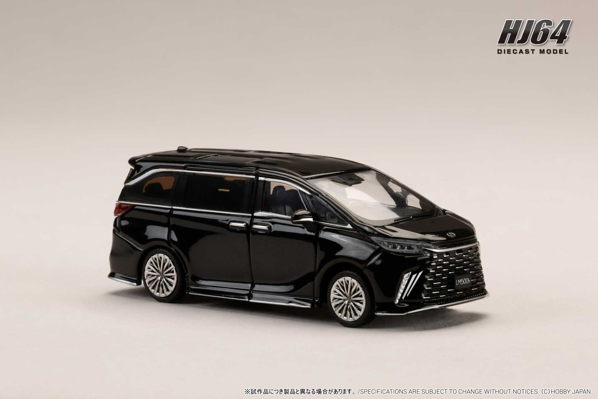 [HOBBY JAPAN] 1:64 Lexus LM Customized Version 6 Seater 500H (RHD) / Black Inteior - Graphite Black Glass Flak