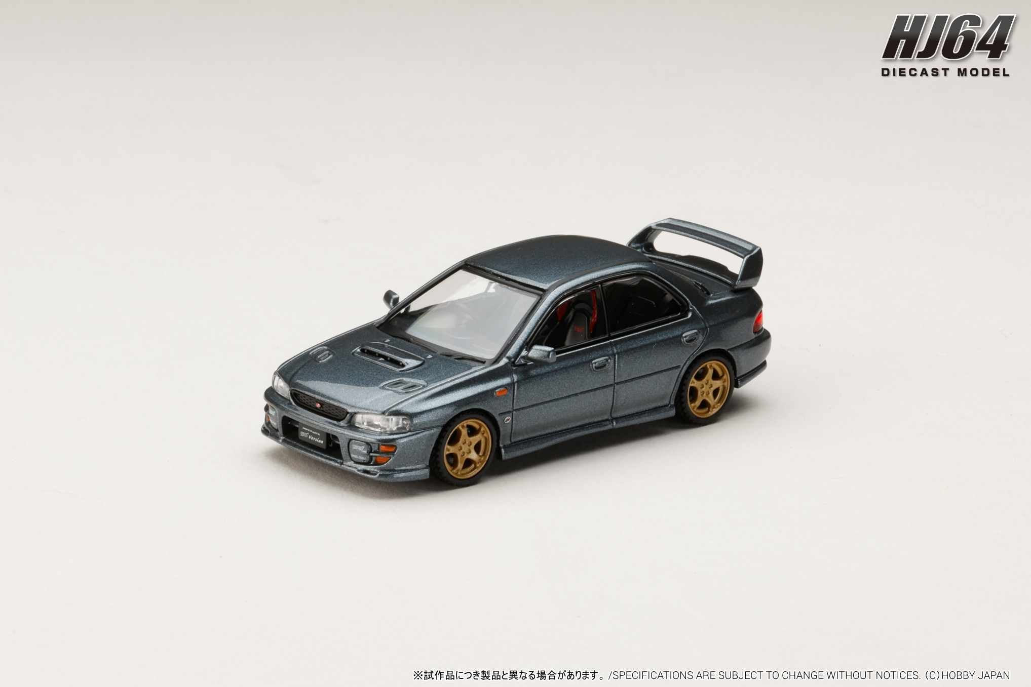 [HOBBY JAPAN] 1:64 Subaru Impreza WRX STI Ver.VI (GC8G) 1999 Cool Gray Metallic