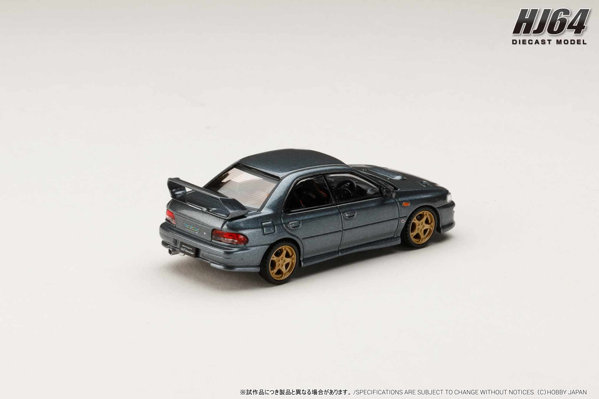 [HOBBY JAPAN] 1:64 Subaru Impreza WRX STI Ver.VI (GC8G) 1999 Cool Gray Metallic