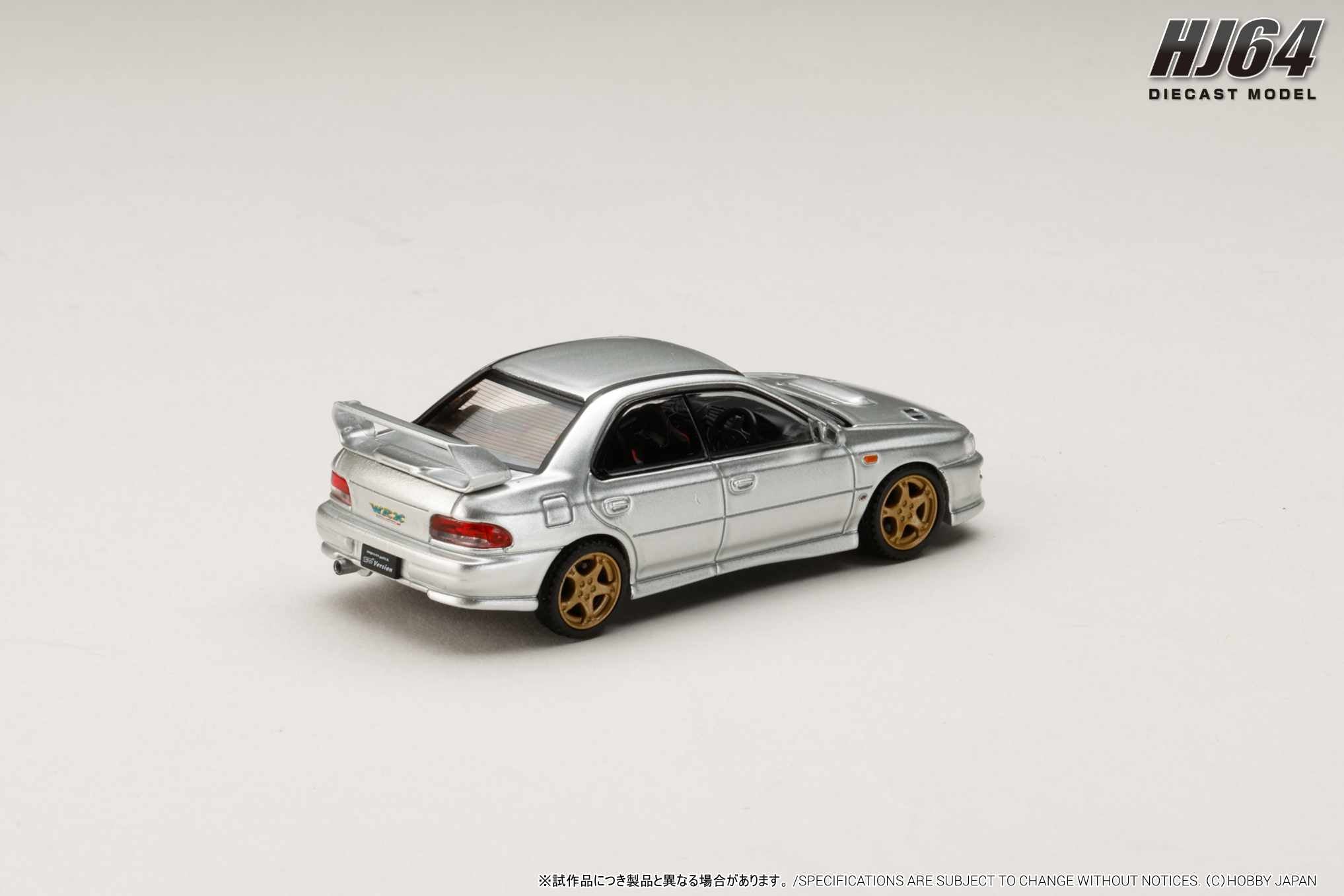 [HOBBY JAPAN] 1:64 Subaru Impreza WRX STI Ver.VI (GC8G) 1999 Arctic Silver Metallic
