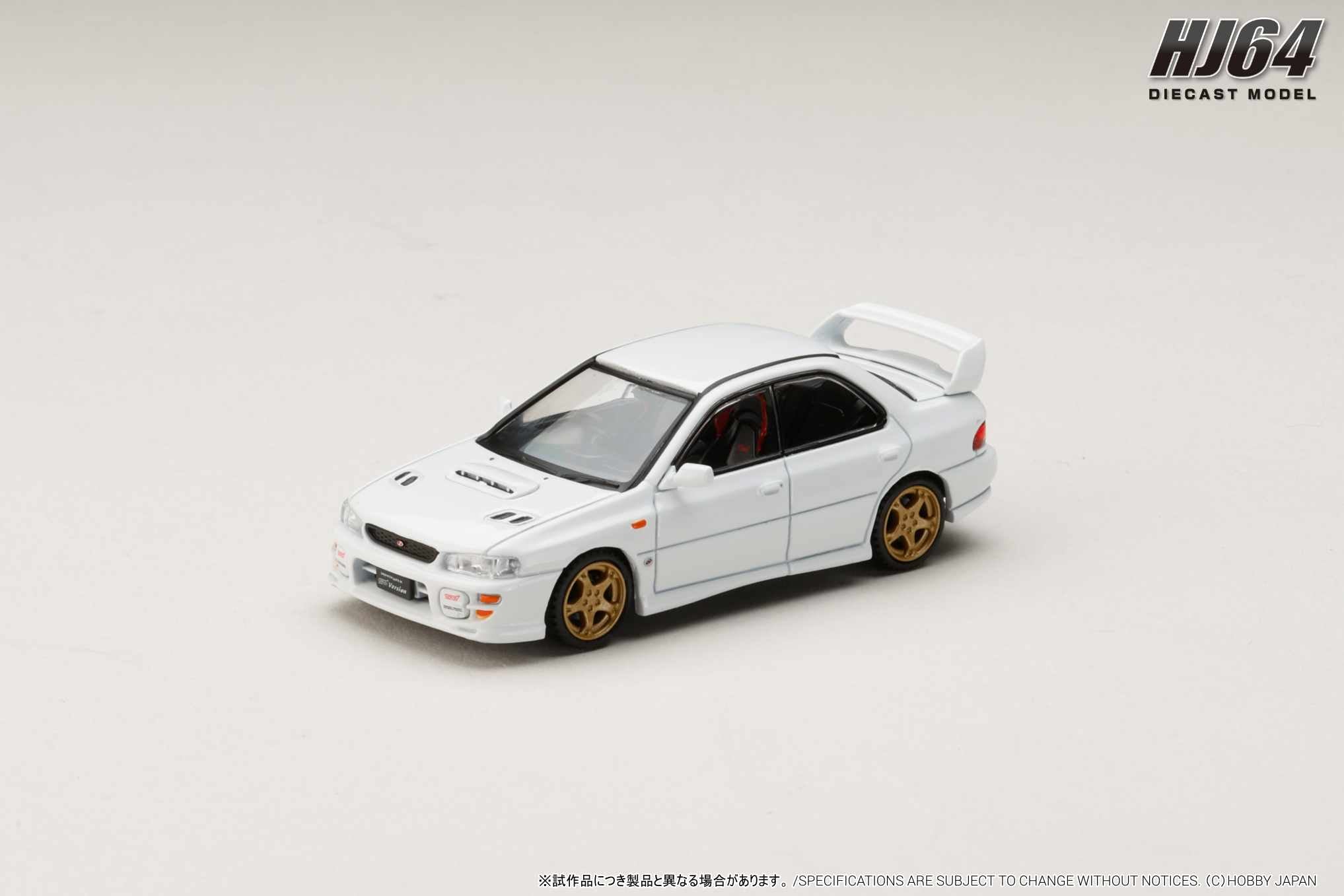 [HOBBY JAPAN] 1:64 Subaru Impreza WRX STI Ver.VI (GC8G) 1999 Pure White