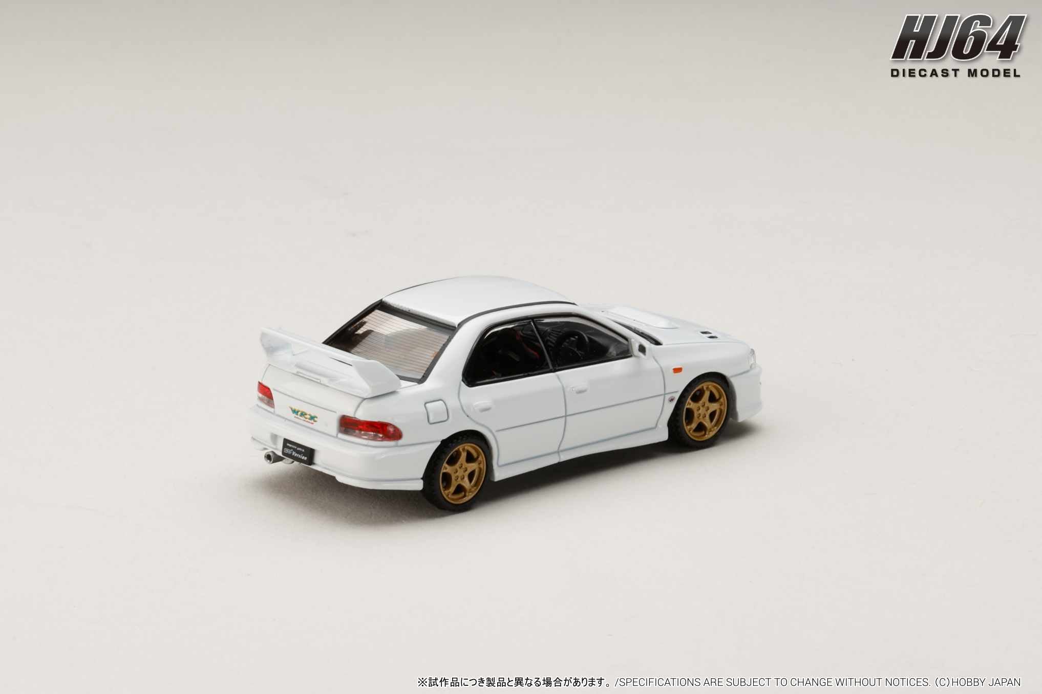 [HOBBY JAPAN] 1:64 Subaru Impreza WRX STI Ver.VI (GC8G) 1999 Pure White