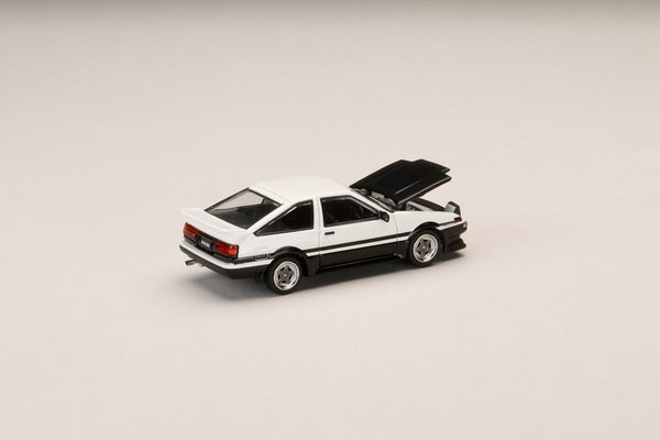 [HOBBY JAPAN] 1:64 Toyota Sprinter Trueno GT Apex (Ae86) Late Version JDM Style Carbon Bonnet White/Black