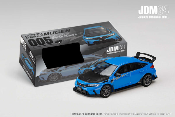 [HOBBY JAPAN] 1:64 Honda Civic Type R (FL5) Mugen Group.B (2025) Racing Blue Pearl