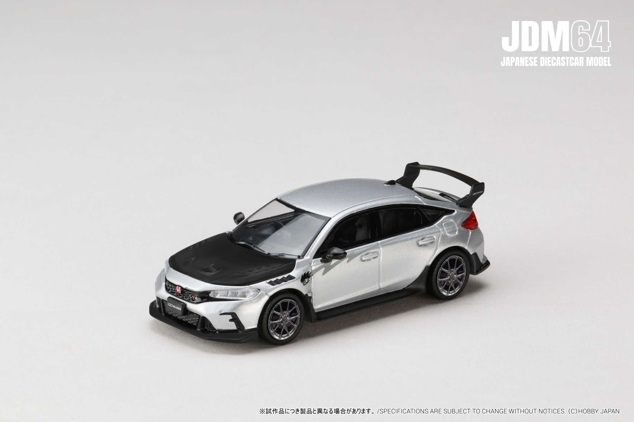[JDM64] 1:64 Honda Civic Type R (FL5) Mugen Group.B (2024) Matte Silver - Toy Space Diecast Online Store Singapore