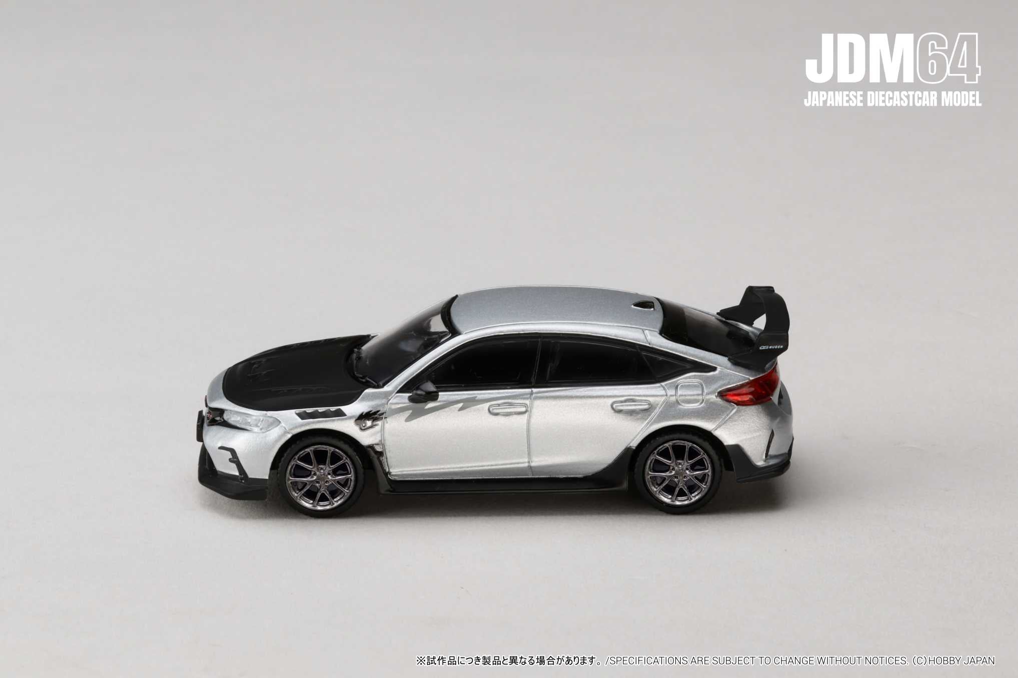 [JDM64] 1:64 Honda Civic Type R (FL5) Mugen Group.B (2024) Matte Silver - Toy Space Diecast Online Store Singapore