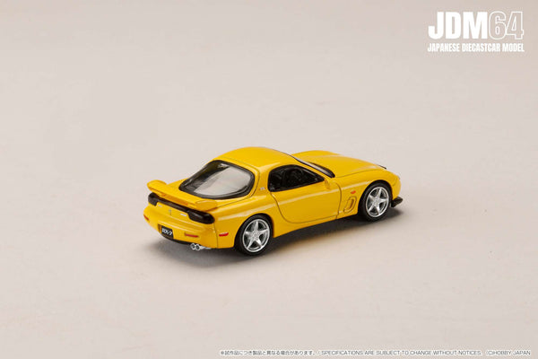 [JDM64] 1:64 Mazda RX-7 (FD3S) Spirit R Type A Sunburst Yellow