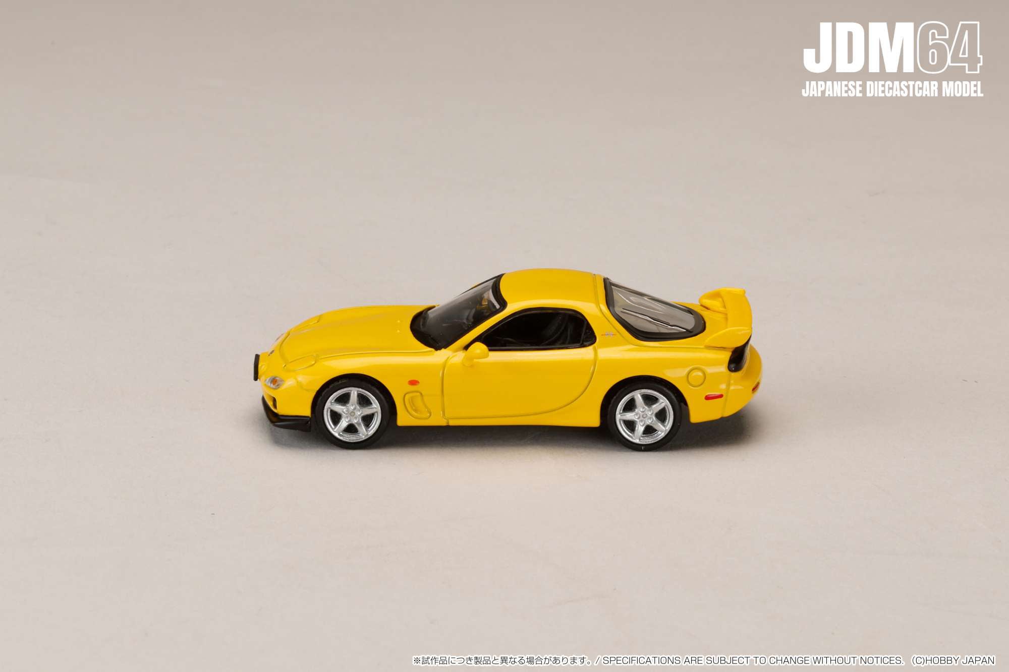 [JDM64] 1:64 Mazda RX-7 (FD3S) Spirit R Type A Sunburst Yellow
