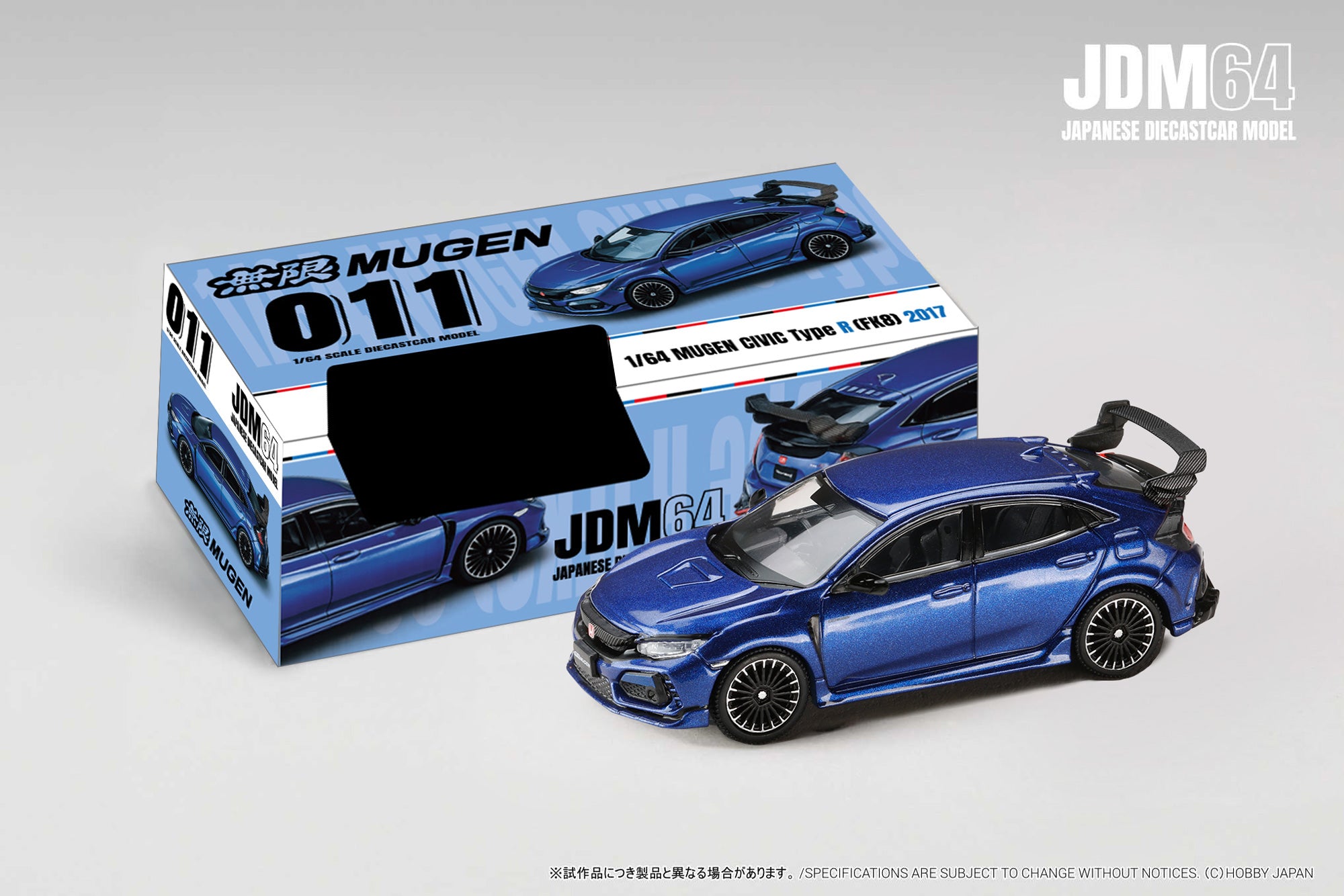 [JDM64] 1:64 Mugen Civic Type R (FK8) 2017 Racing Blue Pearl