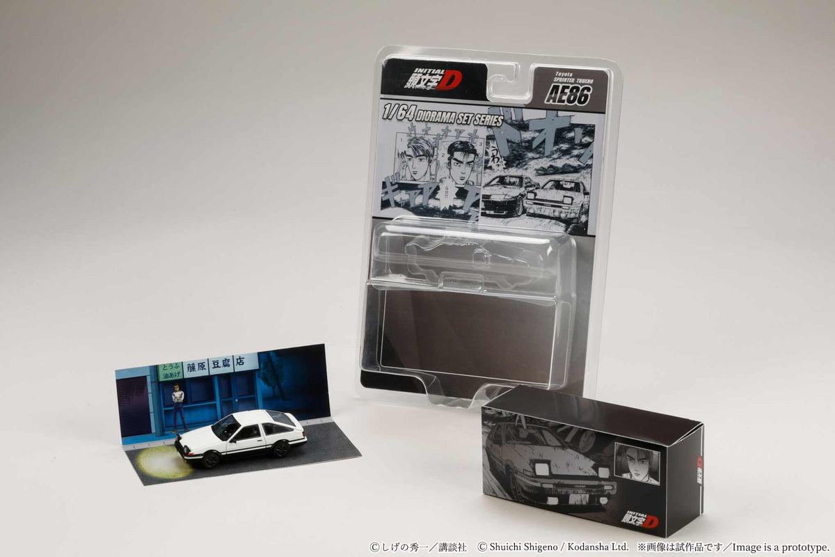 [JDM64] 1:64 Toyota Sprinter Trueno (AE86)/ Initial D Takumi Fujiwara VS Takeshi Nakazato - Toy Space Diecast Online Store Singapore