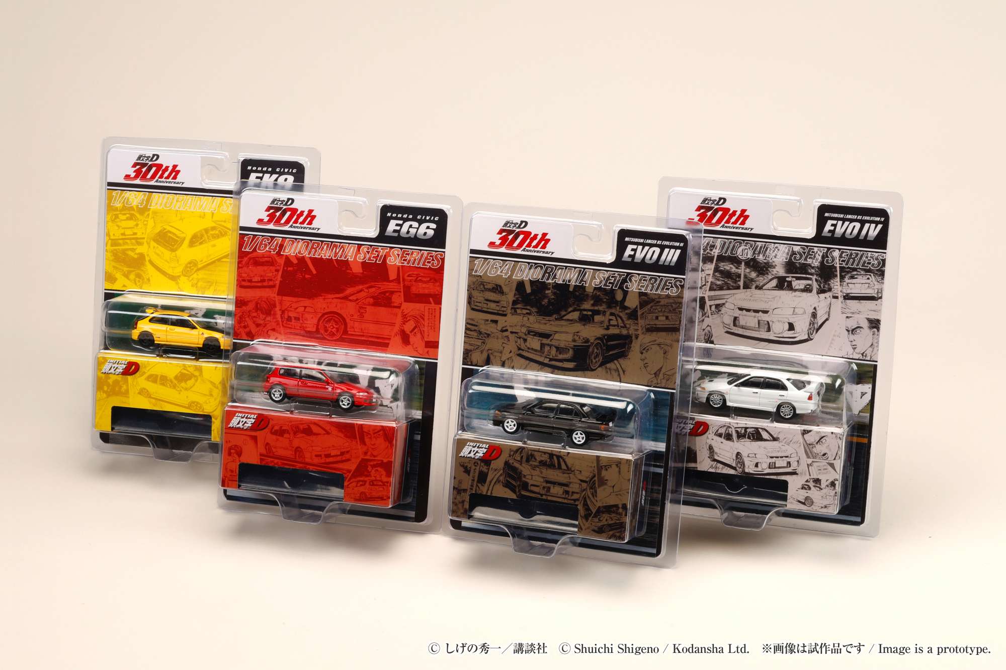 [JDM64] 1:64 Mitsubishi Lancer RS Evolution IV / INITIAL D Seiji Iwaki VS Takumi Fujiwara