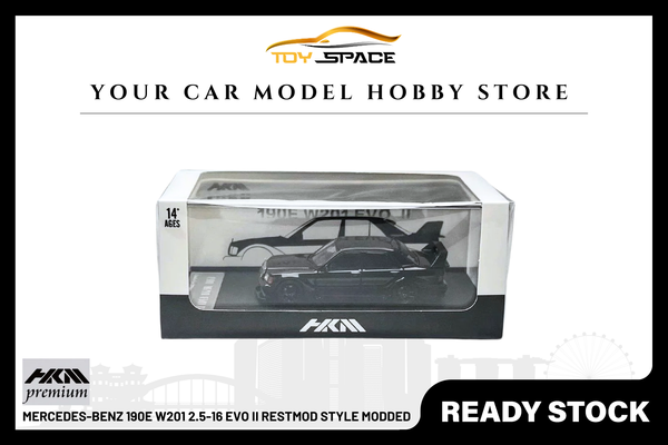 [HKM] 1/64 Mercedes-Benz 190E W201 2.5-16 Evo II Restmod Style Modded - Toy Space Diecast Online Store Singapore