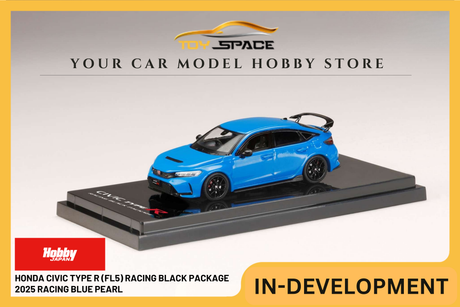 [HOBBY JAPAN] 1:64 Honda Civic Type R (FL5) Racing Black Package 2025 Racing Blue Pearl - Toy Space Diecast Online Store Singapore