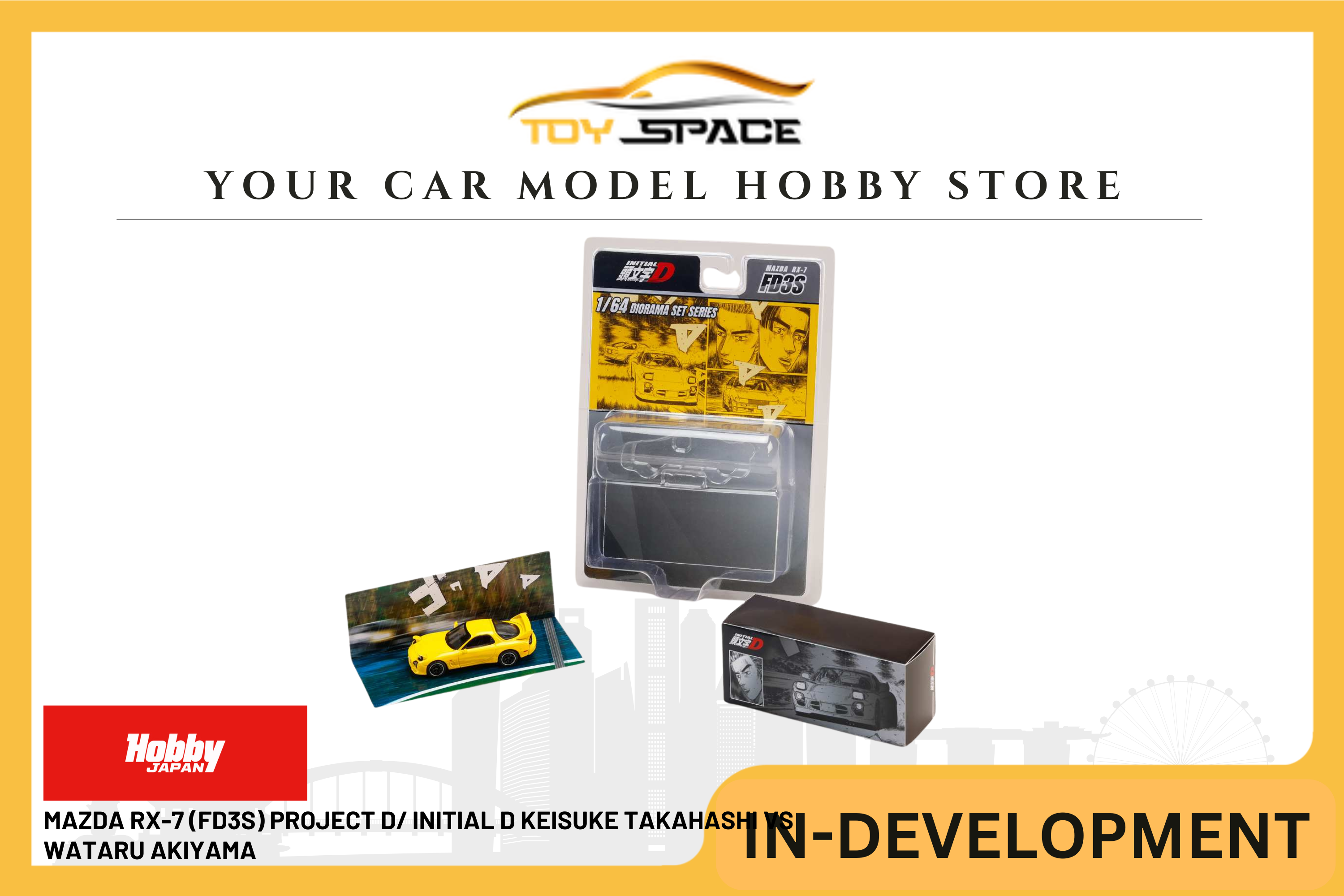 [HOBBY JAPAN] 1:64 Mazda RX-7 (FD3S) Project D/ INITIAL D Keisuke Takahashi VS Wataru Akiyama