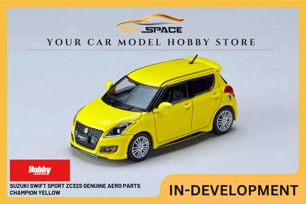 [HOBBY JAPAN] 1:64 Suzuki Swift Sport ZC32S Genuine Aero Parts Champion Yellow