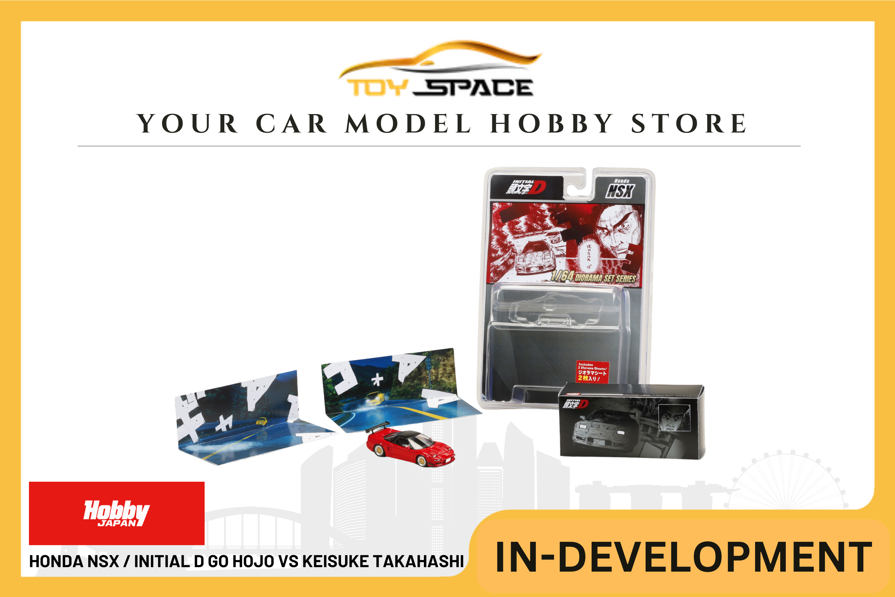 [HOBBY JAPAN] 1:64 Honda NSX / Initial D Go Hojo VS Keisuke Takahashi - Toy Space Diecast Online Store Singapore