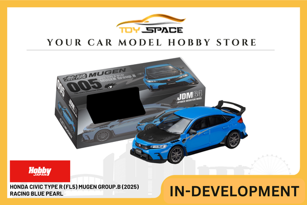 [HOBBY JAPAN] 1:64 Honda Civic Type R (FL5) Mugen Group.B (2025) Racing Blue Pearl