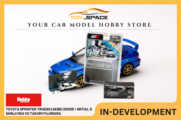 [HOBBY JAPAN] 1:64 Toyota Sprinter Trueno (AE86) 2door / Initial D Shinji Inui VS Takumi Fujiwara