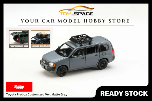 [HOBBY JAPAN] 1:64 Toyota Probox Customized Ver. Matte Gray