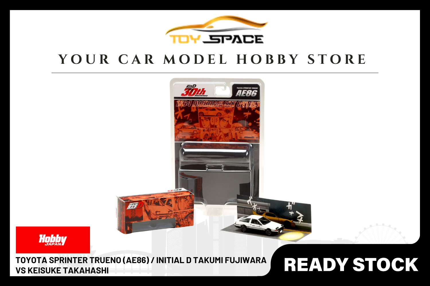 [HOBBY JAPAN] 1:64 Toyota Sprinter Trueno (AE86) / INITIAL D Takumi Fujiwara VS Keisuke Takahashi