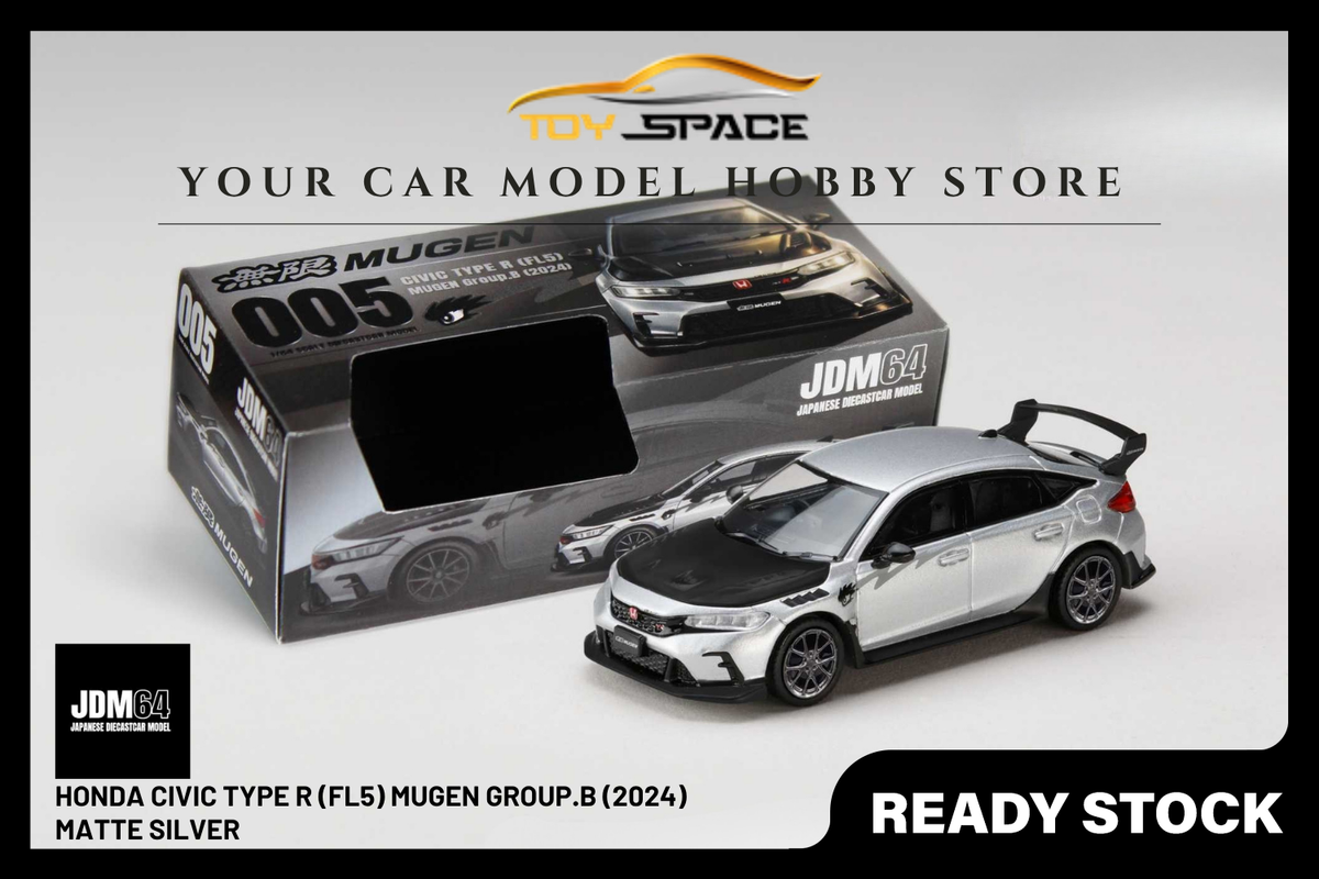 [JDM64] 1:64 Honda Civic Type R (FL5) Mugen Group.B (2024) Matte Silver