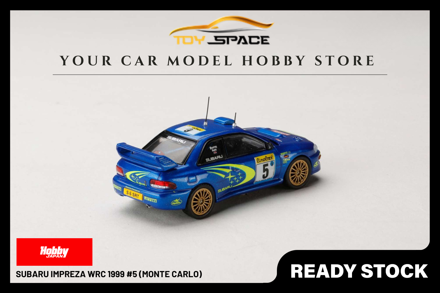 [HOBBY JAPAN] 1:64 Subaru Impreza WRC 1999 #5 (Monte Carlo)
