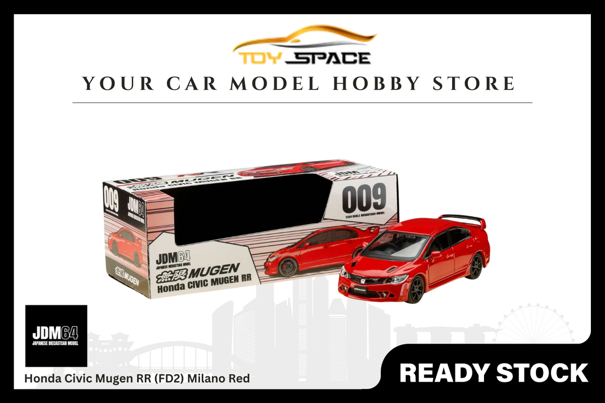 [JDM64] 1:64 Honda Civic Mugen RR (FD2) Milano Red - Toy Space Diecast Online Store Singapore