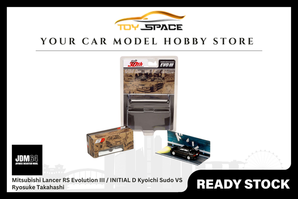 [JDM64] 1:64 Mitsubishi Lancer RS Evolution III / INITIAL D Kyoichi Sudo VS Ryosuke Takahashi