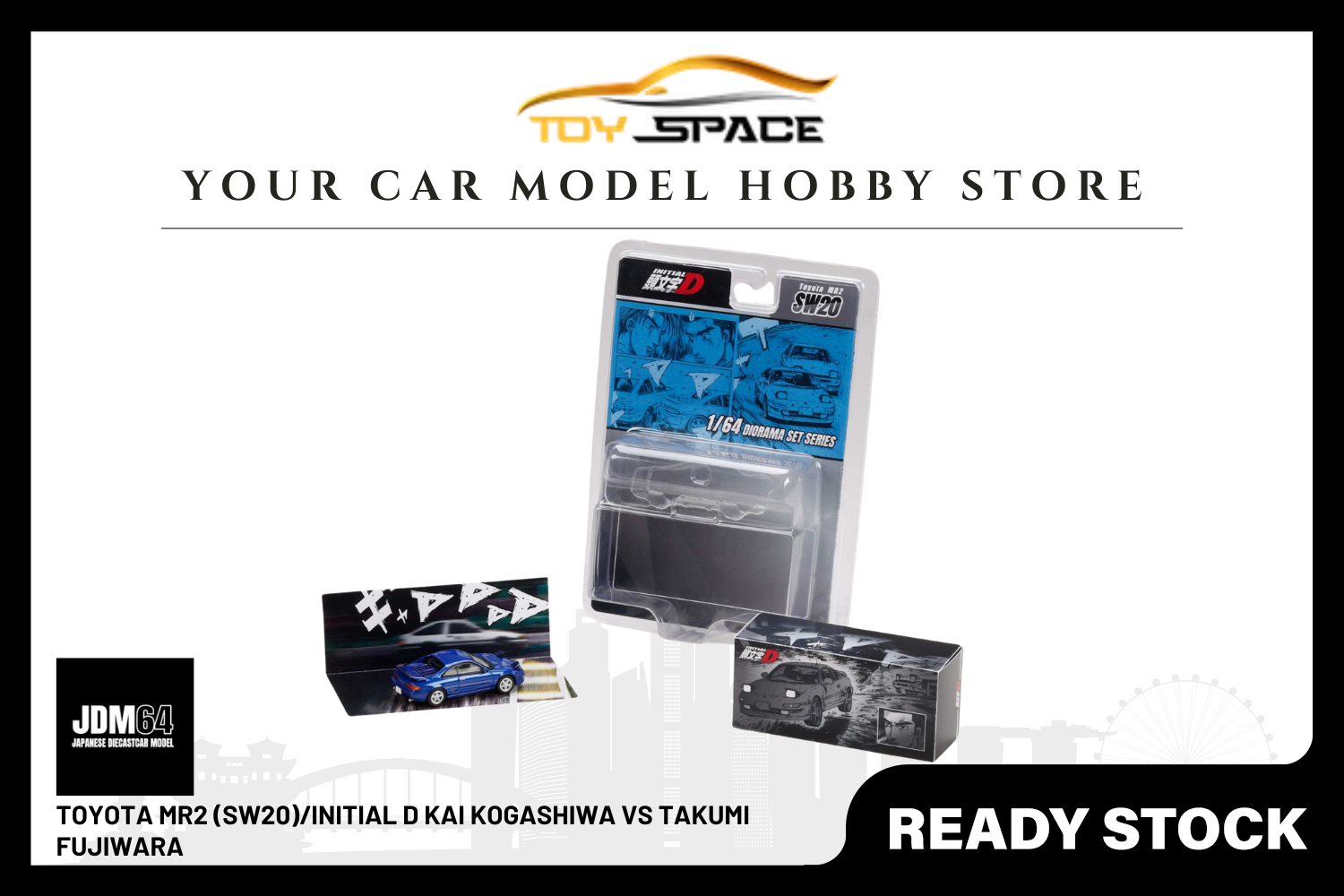 [JDM64] 1:64 Toyota MR2 (SW20)/Initial D Kai Kogashiwa VS Takumi Fujiwara