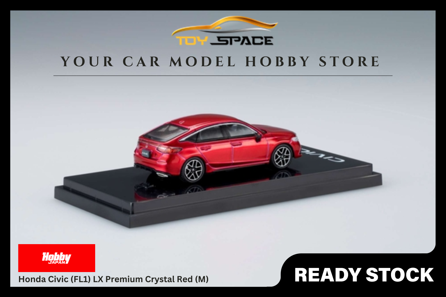 [HOBBY JAPAN] 1:64 Honda Civic (FL1) LX Premium Crystal Red (M)