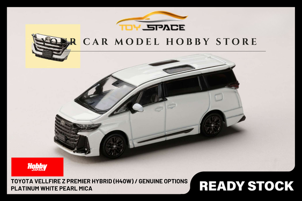 [HOBBY JAPAN] 1:64 Toyota Vellfire Z Premier Hybrid (H40W) / Genuine Options Platinum White Pearl Mica