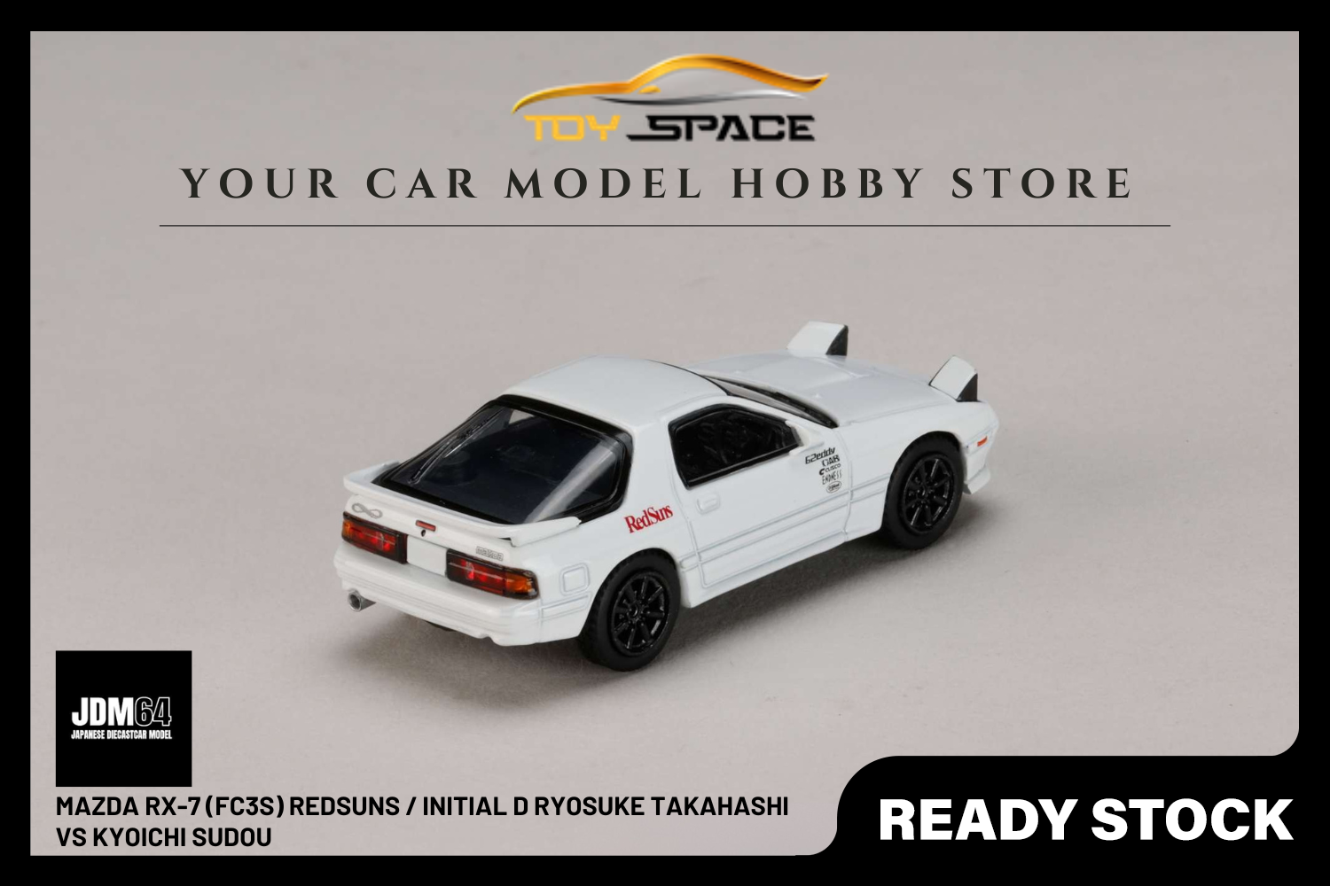 [JDM64] 1:64 Mazda RX-7 (FC3S) RedSuns / Initial D Ryosuke Takahashi VS Kyoichi Sudou