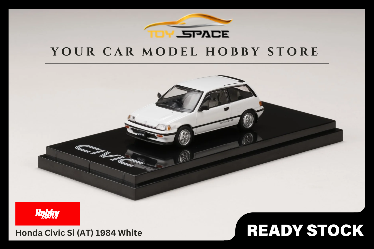 [HOBBY JAPAN] 1:64 Honda Civic Si (AT) 1984 White