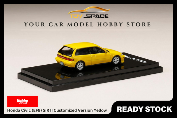 [HOBBY JAPAN] 1:64 Honda Civic (EF9) SiR II Customized Version Yellow