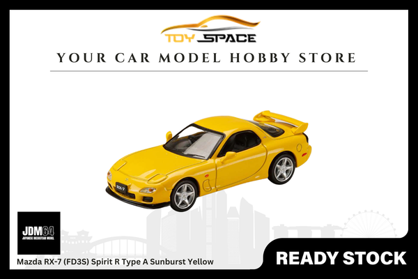 [JDM64] 1:64 Mazda RX-7 (FD3S) Spirit R Type A Sunburst Yellow