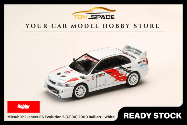 [HOBBY JAPAN] 1:64 Mitsubishi Lancer RS Evolution 6 (CP9A) 2000 Ralliart - White