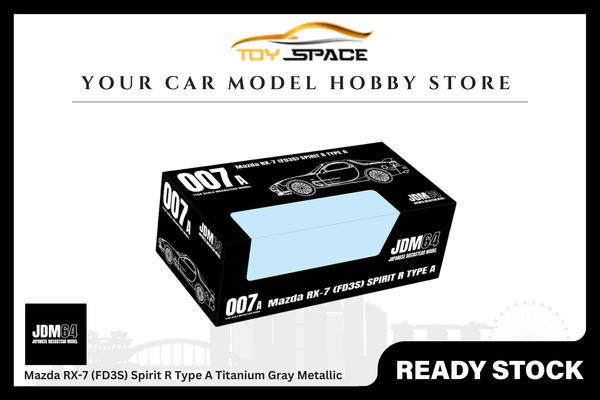 [JDM64] 1:64 Mazda RX-7 (FD3S) Spirit R Type A Titanium Gray Metallic