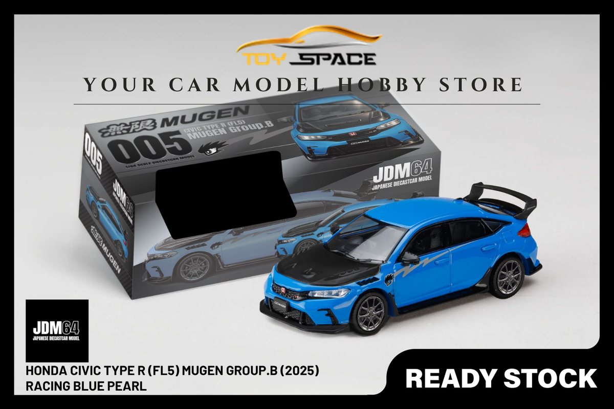 [HOBBY JAPAN] 1:64 Honda Civic Type R (FL5) Mugen Group.B (2025) Racing Blue Pearl