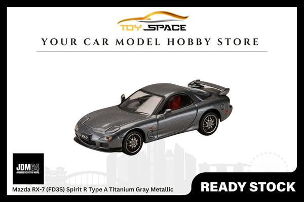 [JDM64] 1:64 Mazda RX-7 (FD3S) Spirit R Type A Titanium Gray Metallic