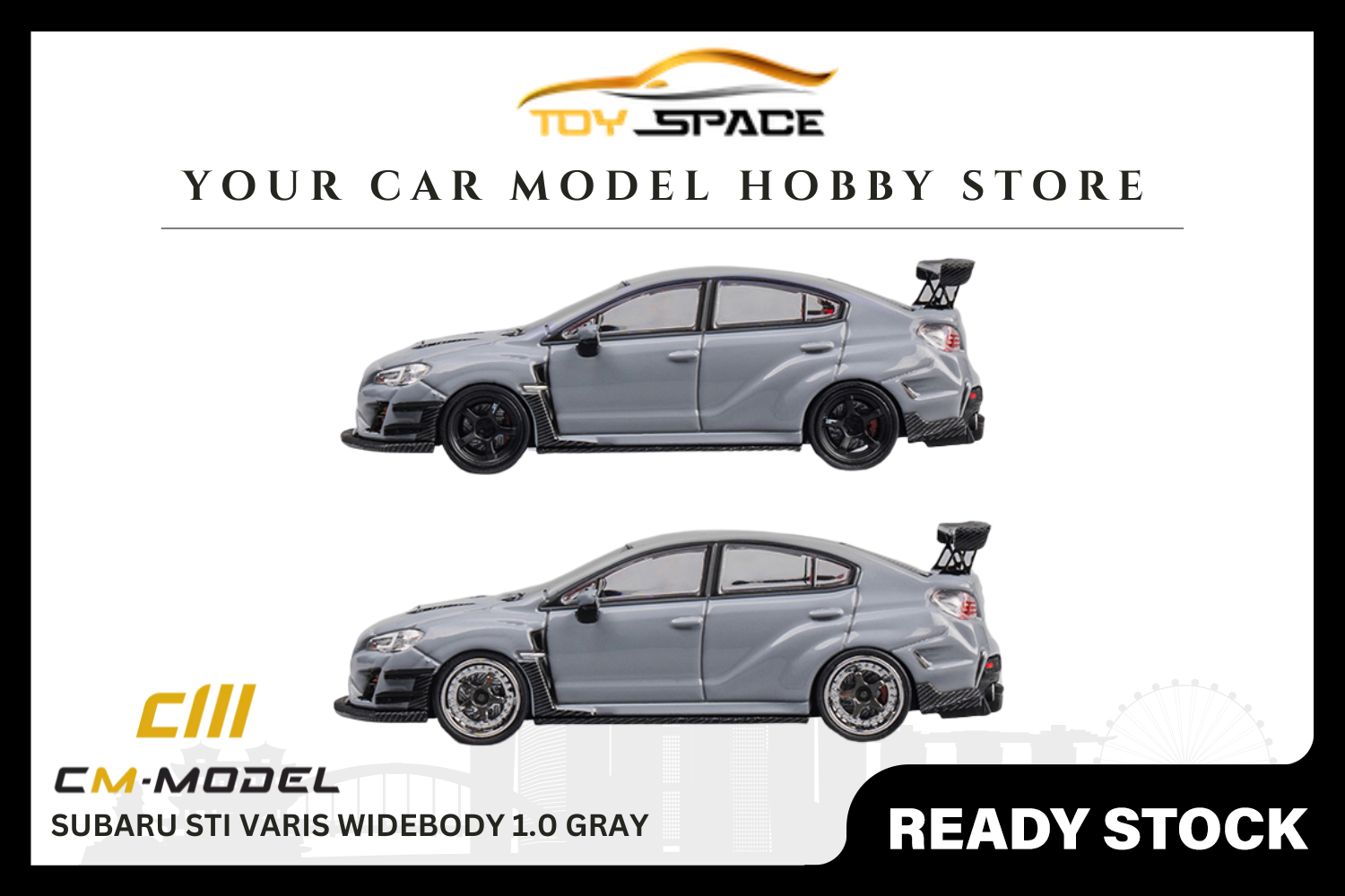 [CM MODEL] 1:64 Subaru STI Varis Widebody 1.0 Gray