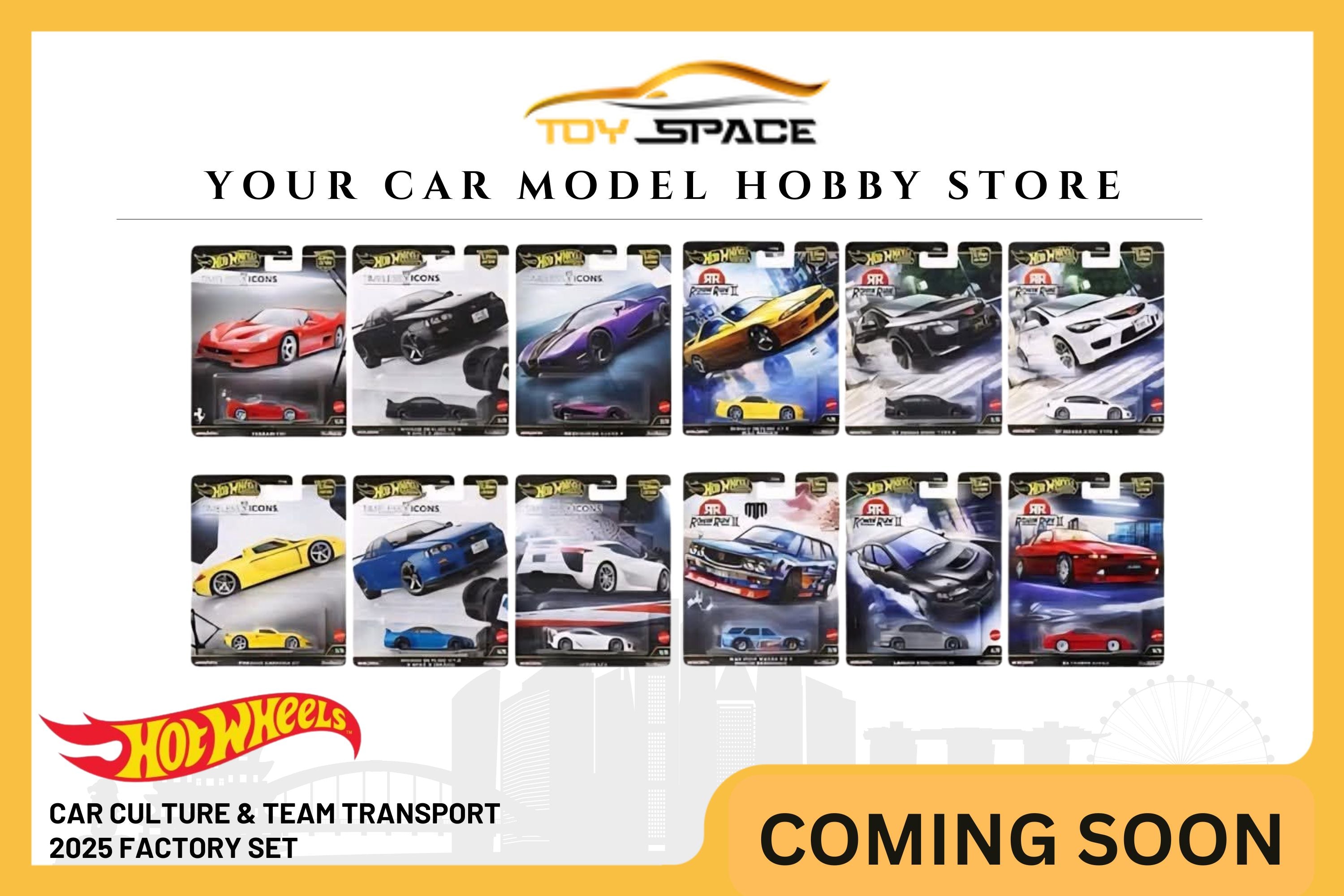 [HOT WHEELS] Car Culture & Team Transport Factory Set - 2025