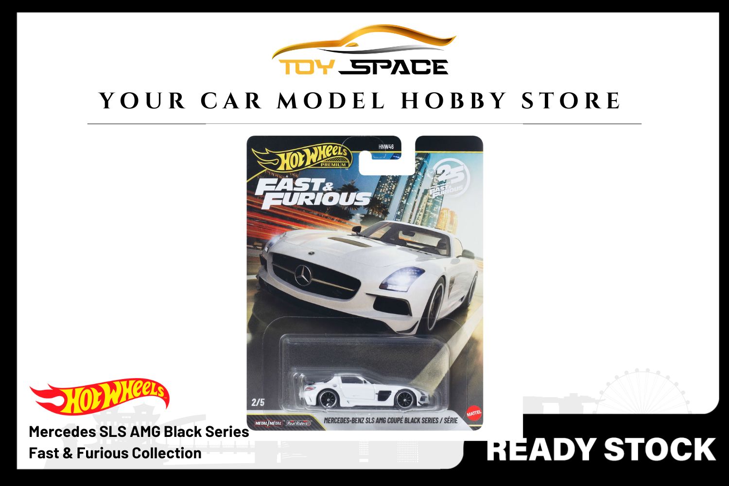 [HOT WHEELS] Mercedes SLS AMG Black Series - Fast & Furious Collection