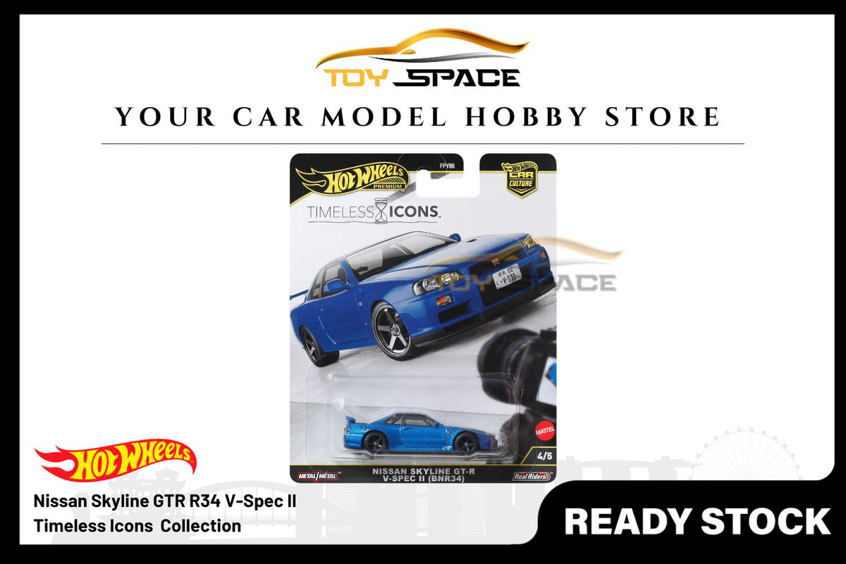 [HOT WHEELS] Nissan Skyline GTR R34 V-Spec II - Timeless Icons Collection